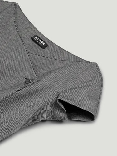  Kruvaze Düğme Kapamalı Yelek