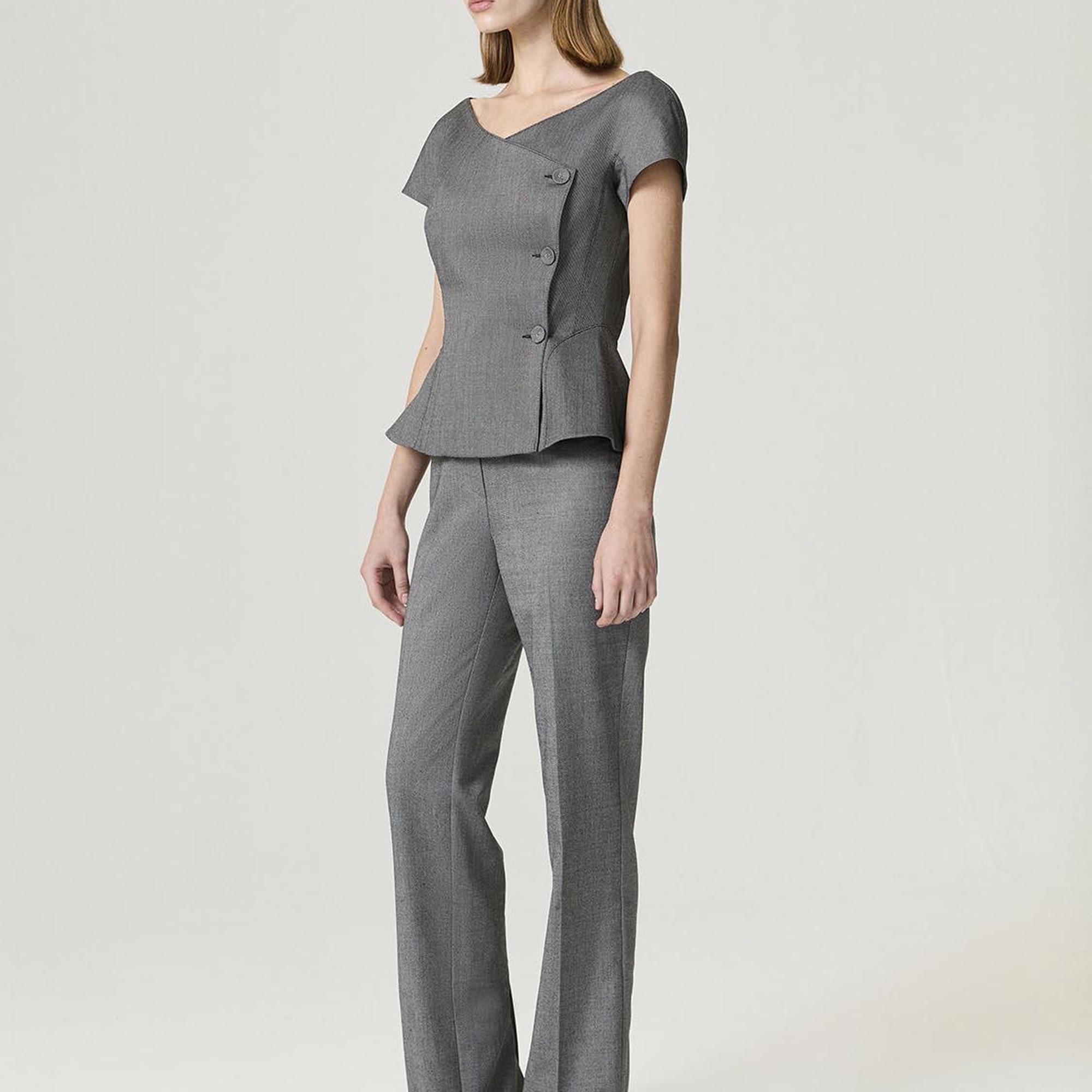 Kruvaze Düğme Kapamalı Yelek