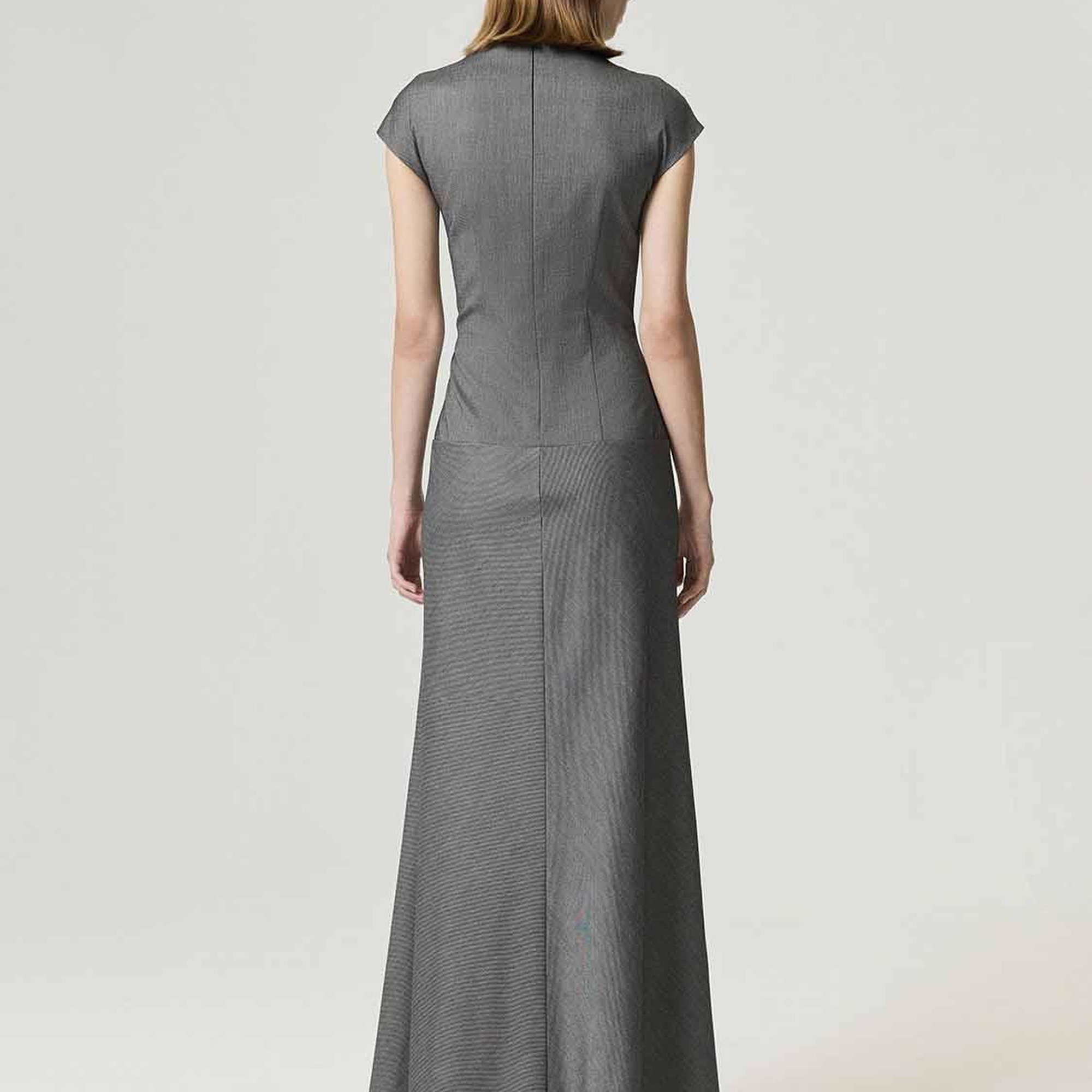 Düğme Detaylı Maxi Elbise