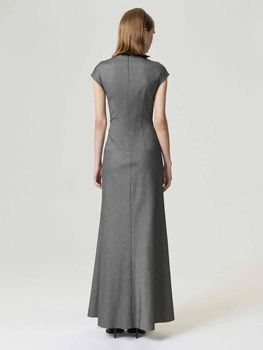  Düğme Detaylı Maxi Elbise