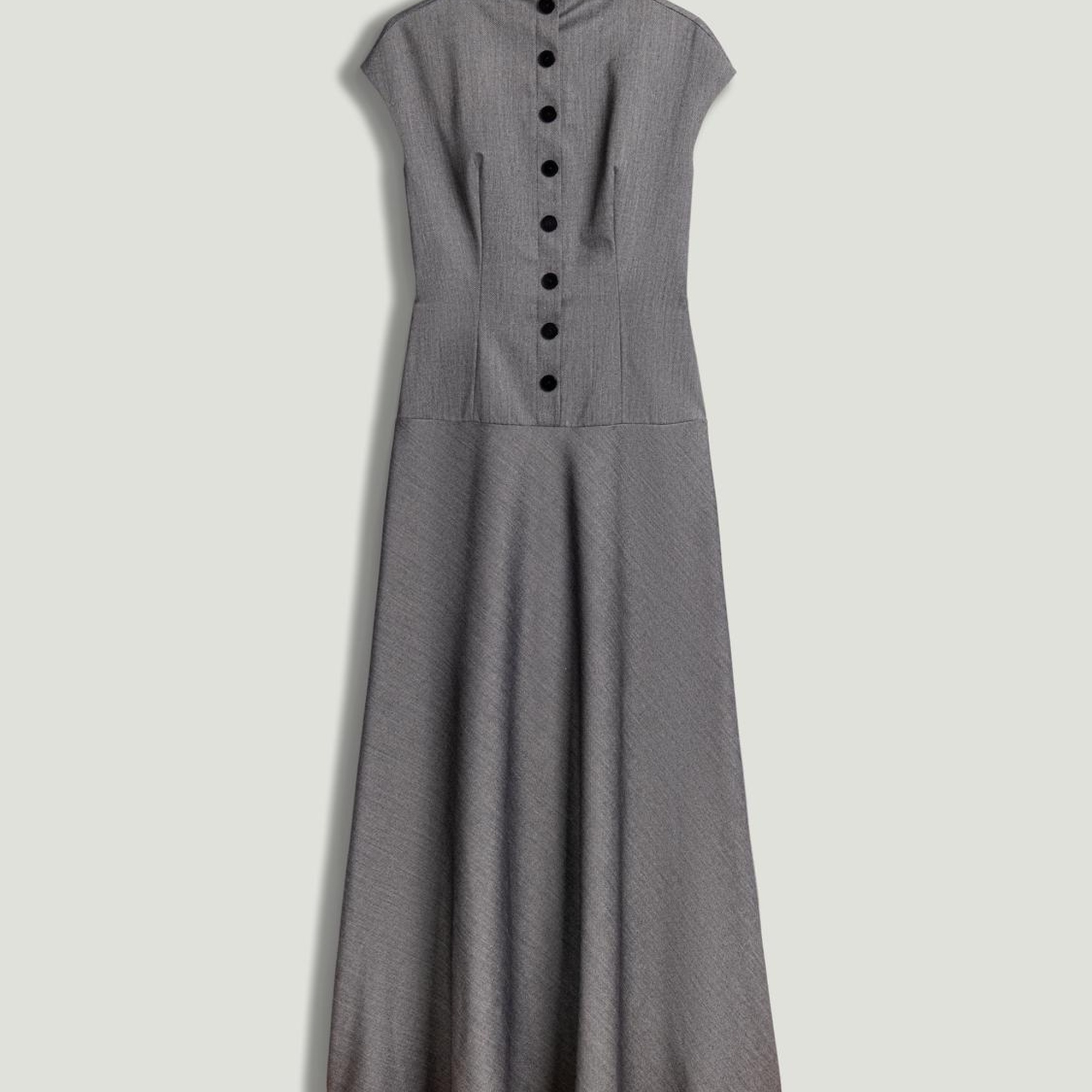 Düğme Detaylı Maxi Elbise