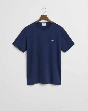  GANT Erkek Mavi Regular Fit Bisiklet Yaka T-Shirt