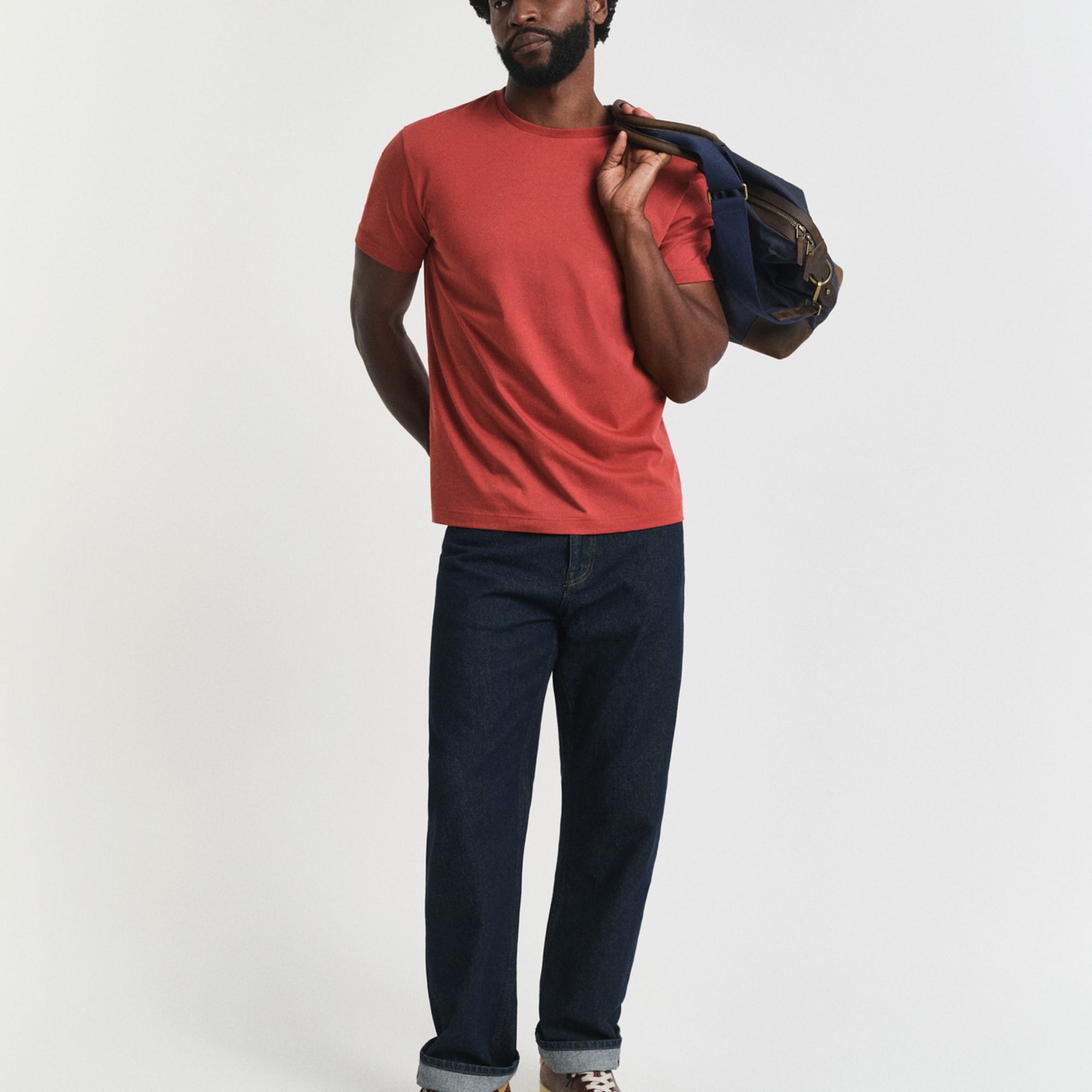 GANT Erkek Kırmızı Regular Fit Bisiklet Yaka T-Shirt