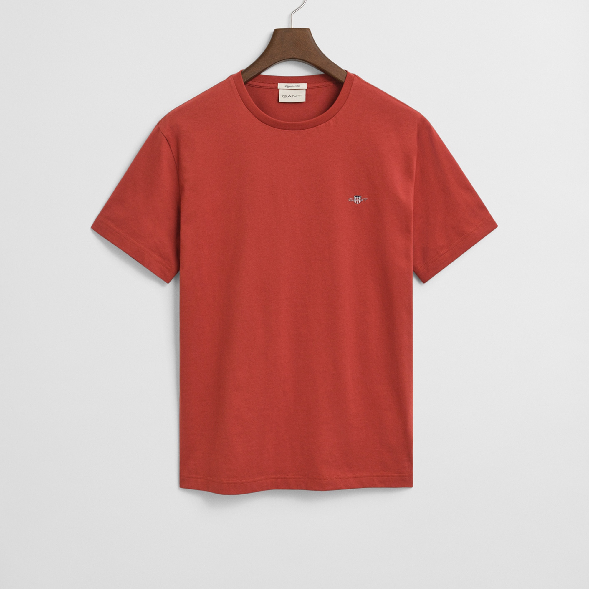 GANT Erkek Kırmızı Regular Fit Bisiklet Yaka T-Shirt