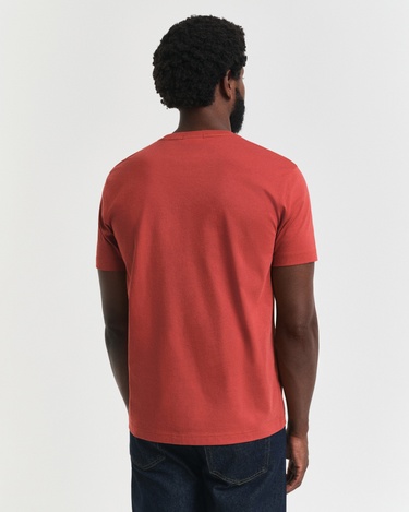  GANT Erkek Kırmızı Regular Fit Bisiklet Yaka T-Shirt