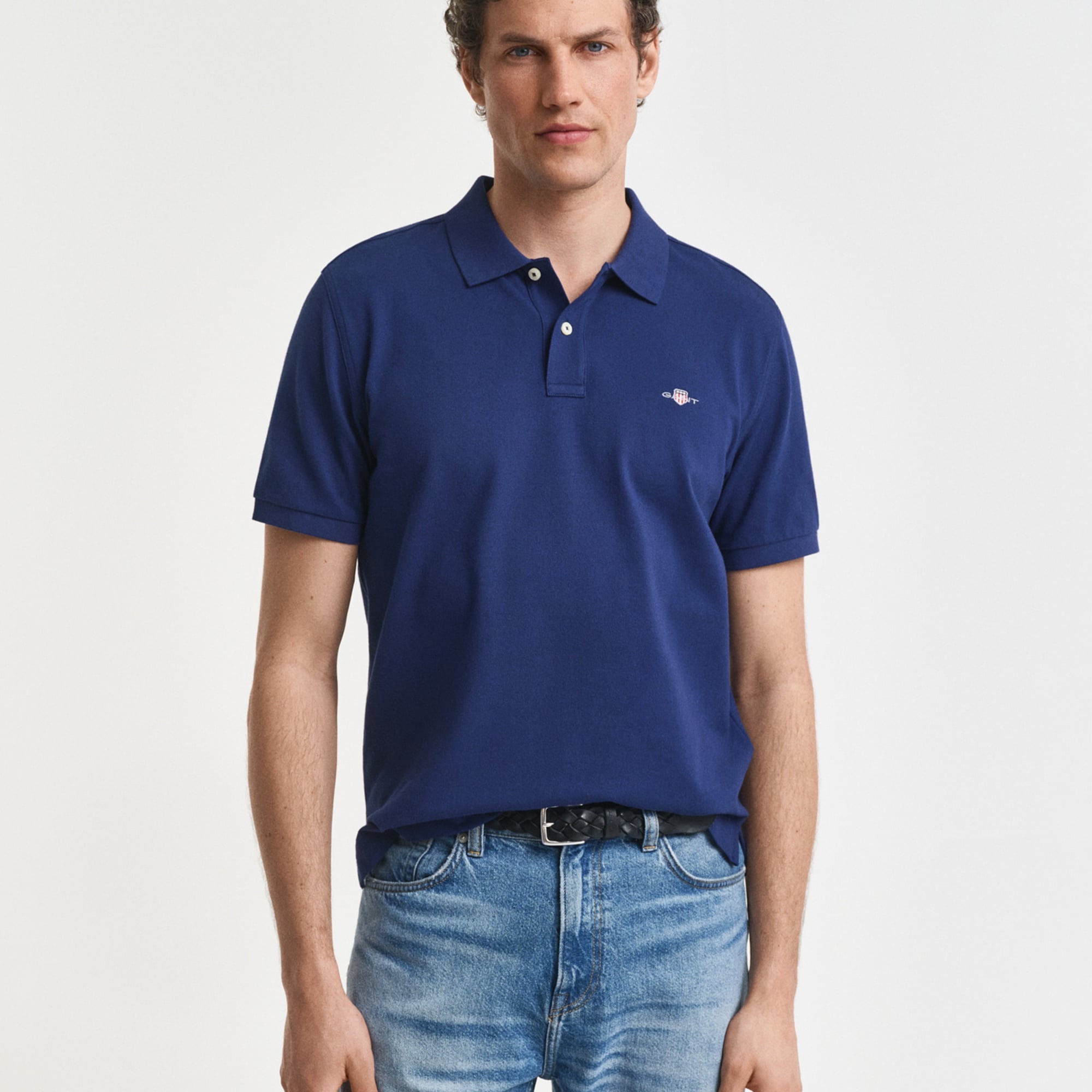 GANT Erkek Lacivert Regular Fit Polo