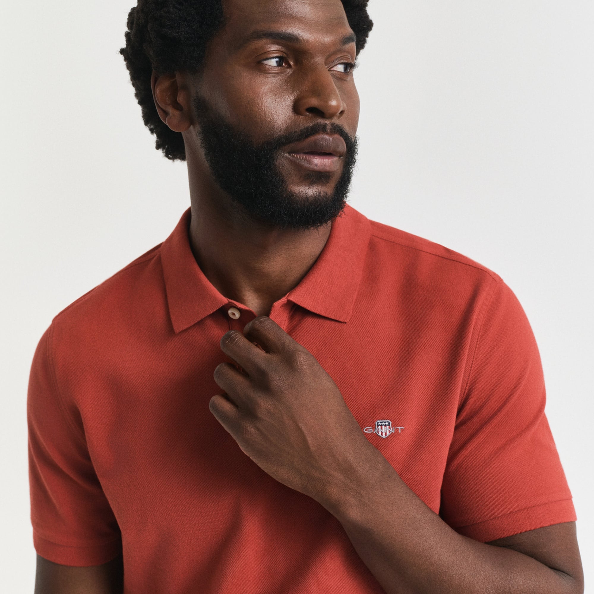 GANT Erkek Turuncu Regular Fit Polo