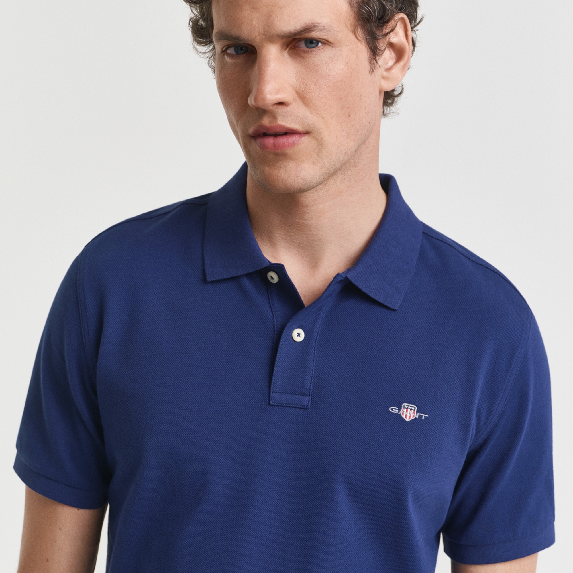 GANT Erkek Lacivert Regular Fit Polo