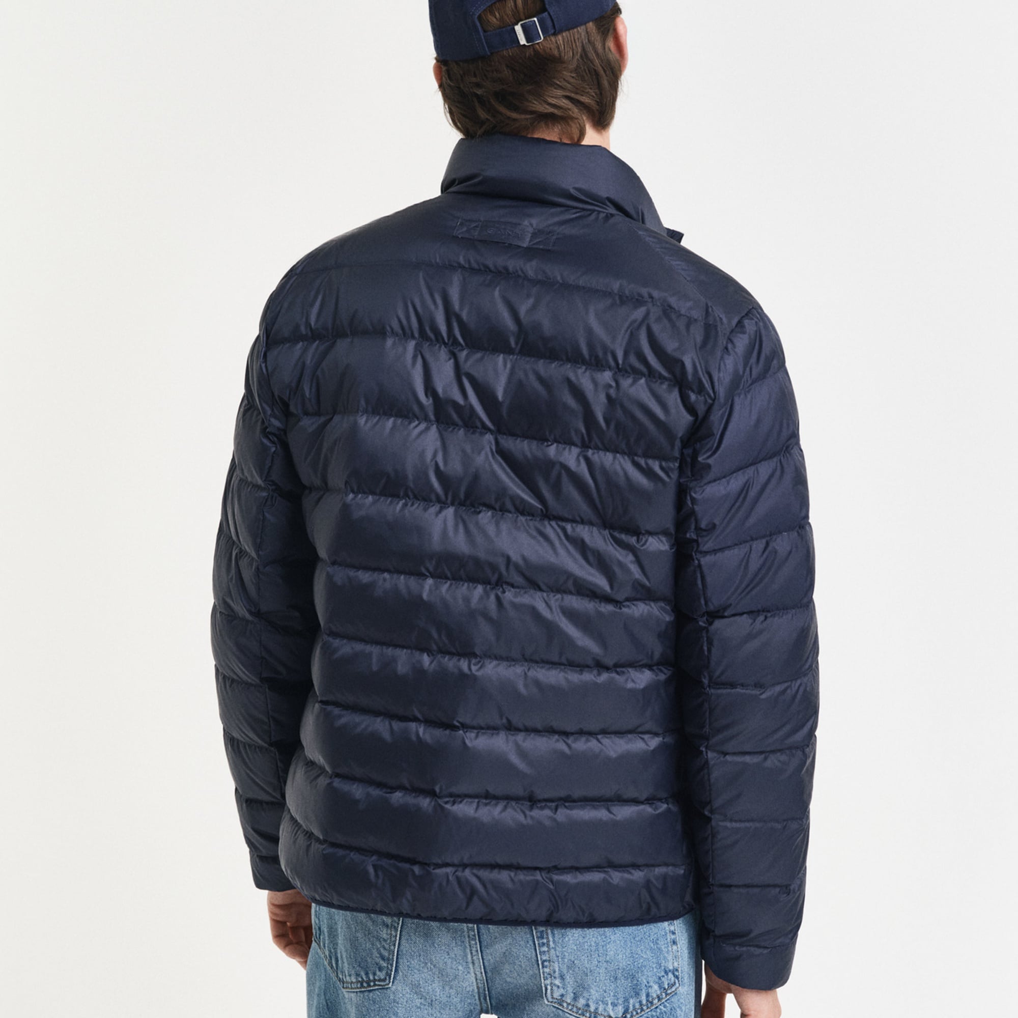 GANT Erkek Lacivert Regular Fit Dik Yaka Kaz Tüyü Mont