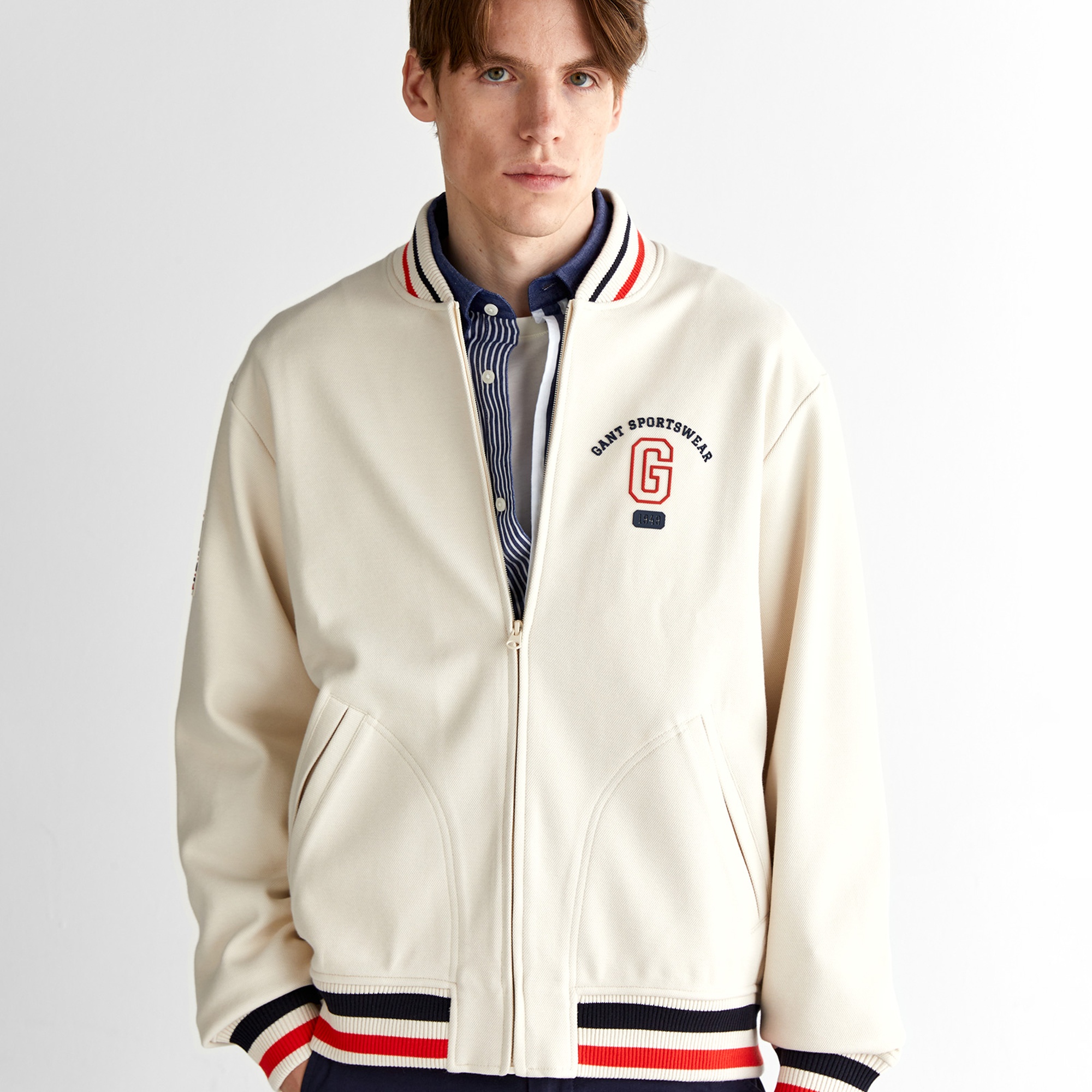 GANT Erkek Krem Regular Fit Hakim Yaka Logolu Ceket