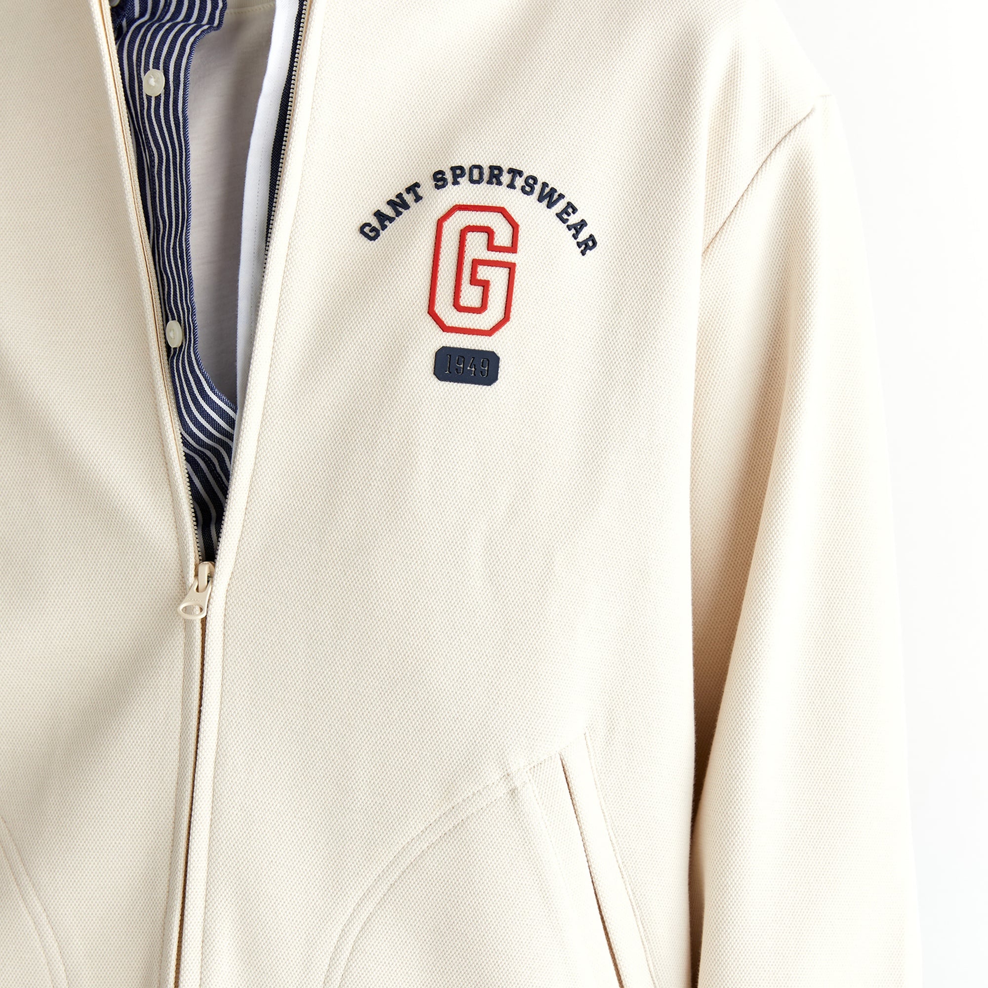 GANT Erkek Krem Regular Fit Hakim Yaka Logolu Ceket