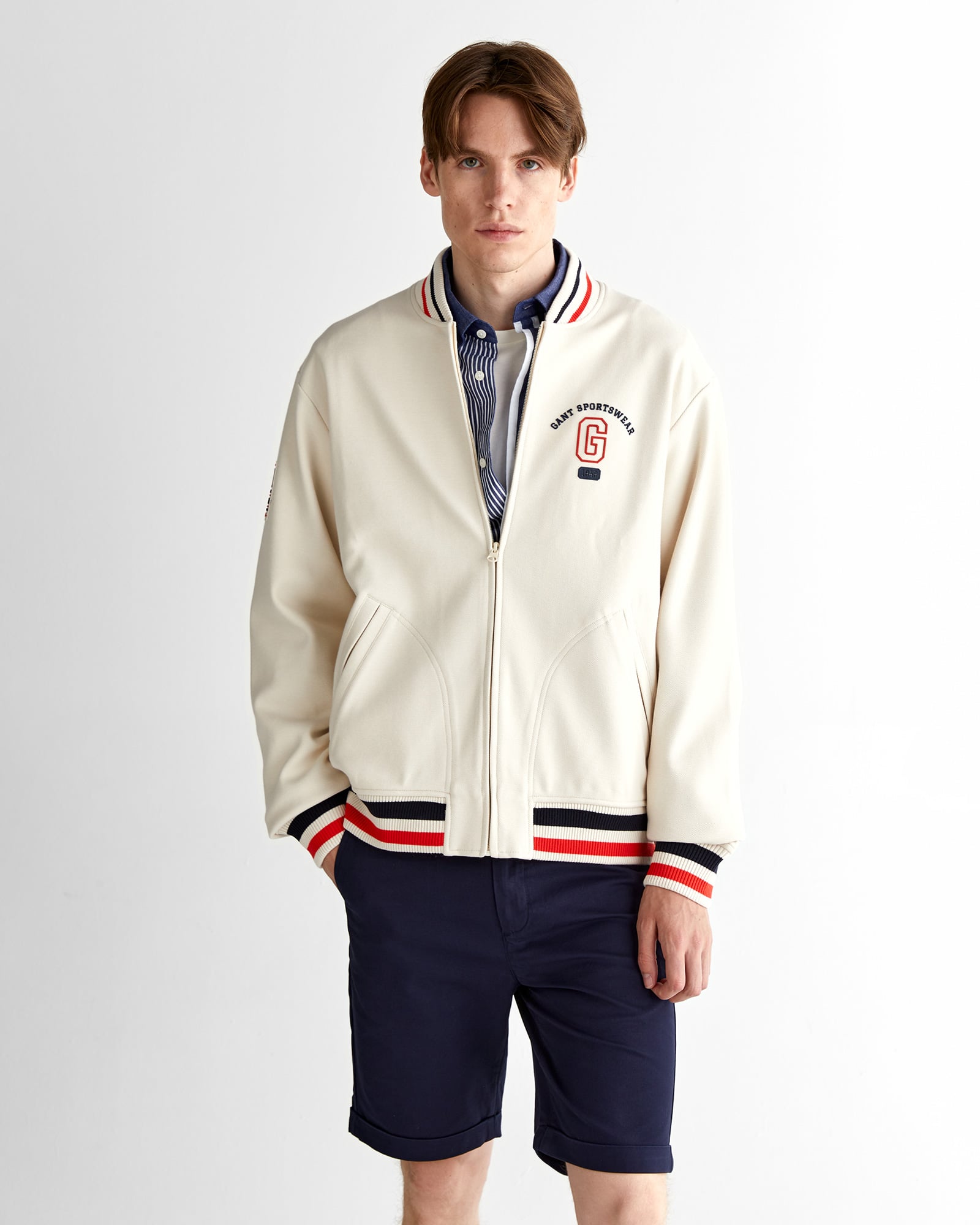  GANT Erkek Krem Regular Fit Hakim Yaka Logolu Ceket