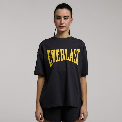  Everlast Ever Classics Oversize Kadın Gri T-Shirt