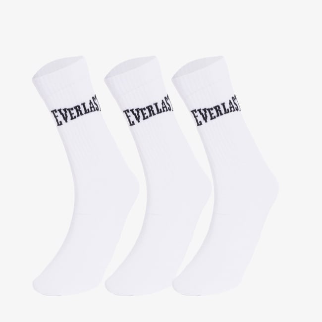  Everlast Classics 3'lü Unisex Beyaz Çorap