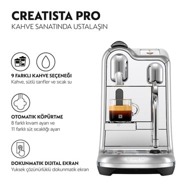  Nespresso J620 Creatista Pro Süt Çüzümlü Espresso Kahve Makinesi,Çelik