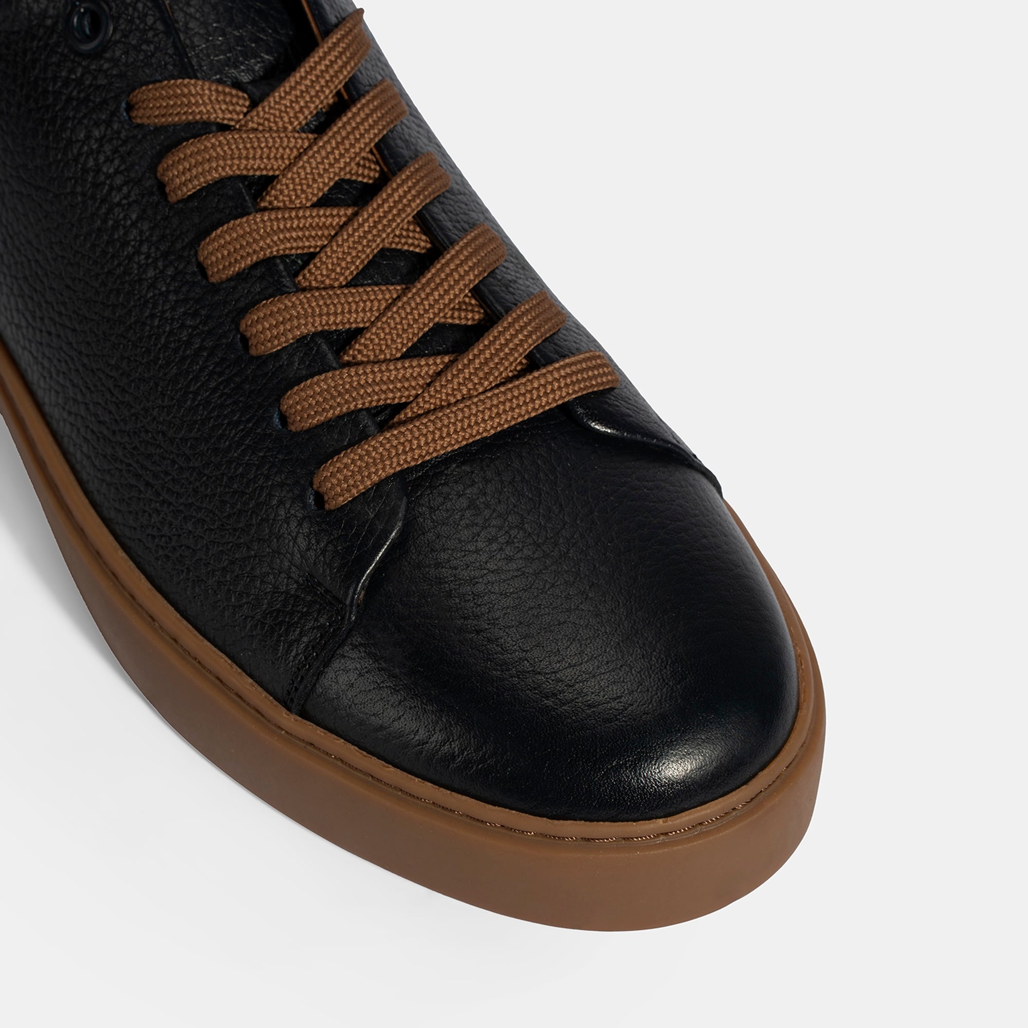 Erkek Lacivert Bağcıklı Deri Günlük Ayakkabı