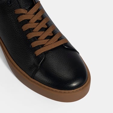  Erkek Lacivert Bağcıklı Deri Günlük Ayakkabı