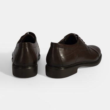  Erkek Kahve Bağcıklı Deri Klasik Ayakkabı