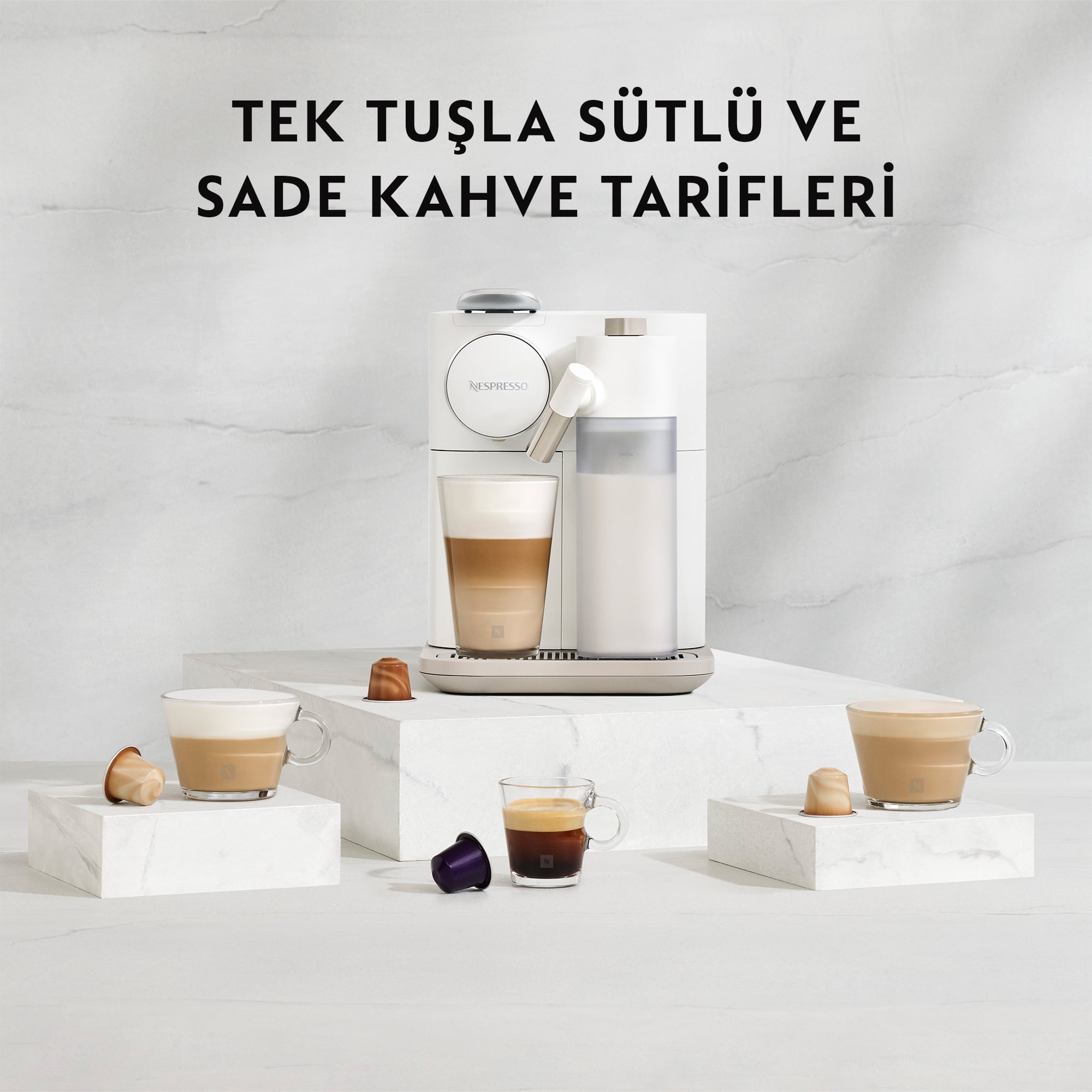 Nespresso F541 Gran Latissima Süt Çözümlü Espresso Kahve Makinesi,Beyaz