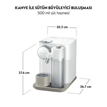  Nespresso F541 Gran Latissima Süt Çözümlü Espresso Kahve Makinesi,Beyaz