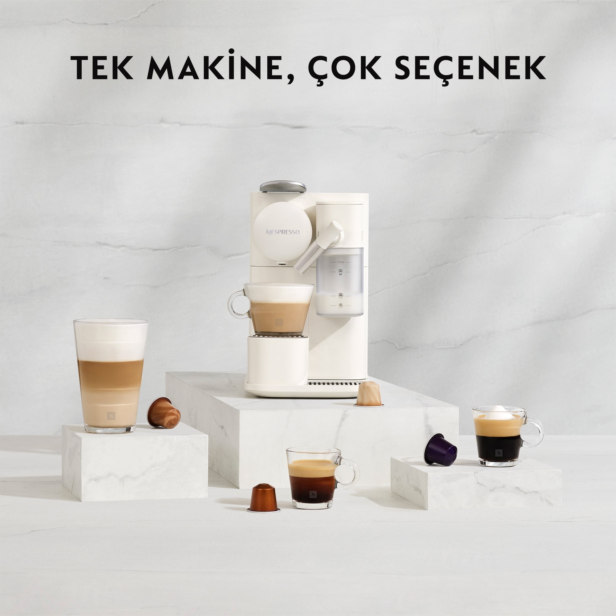 Nespresso F121 Latissima One Süt Çözümlü Espresso Kahve Makinesi,Siyah