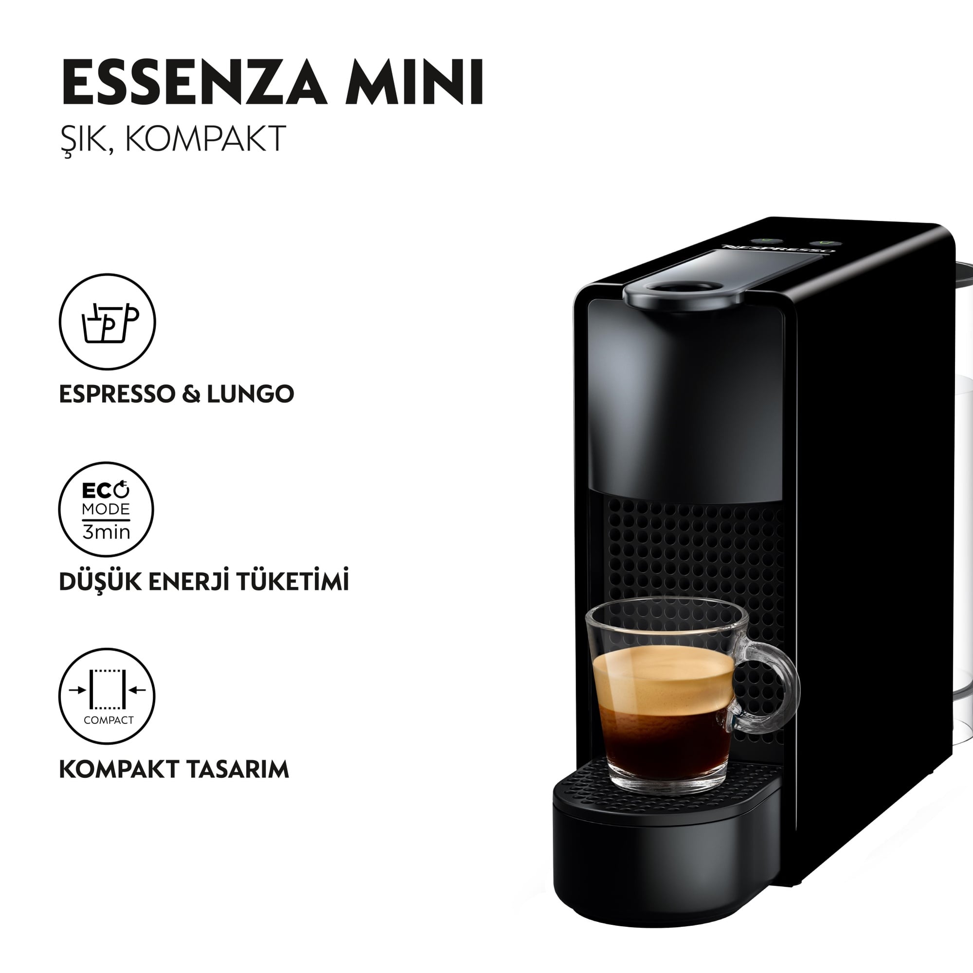 Nespresso C30 Essenza Mini Esspresso Kahve Makinesi,Siyah