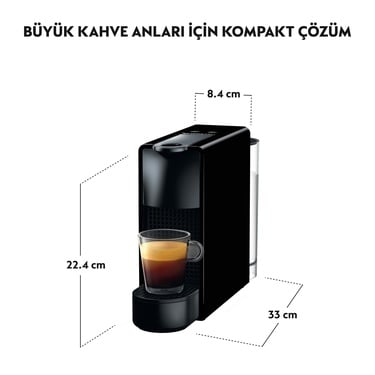  Nespresso C30 Essenza Mini Esspresso Kahve Makinesi,Siyah