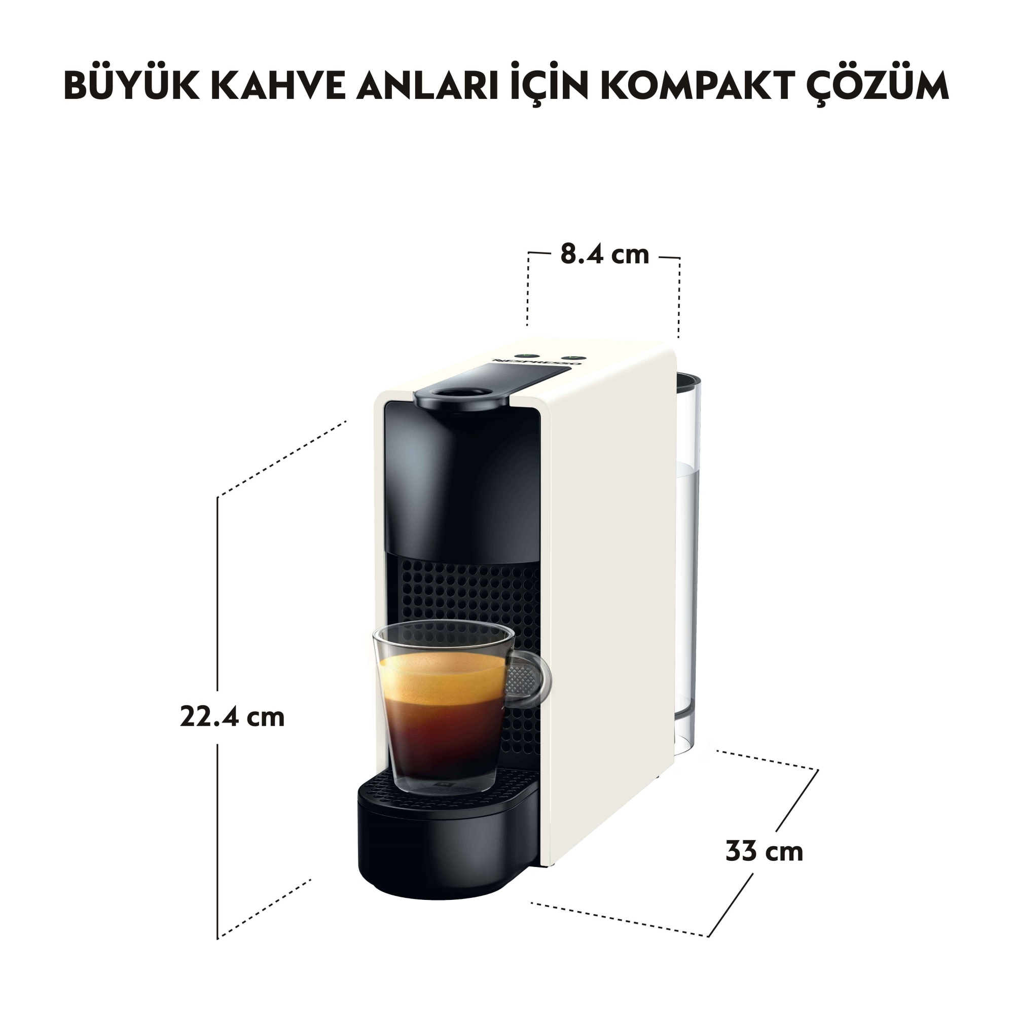 Nespresso C30 Essenza Mini Espresso Kahve Makinesi, Beyaz