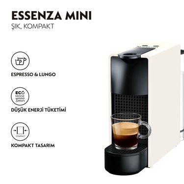  Nespresso C30 Essenza Mini Espresso Kahve Makinesi, Beyaz