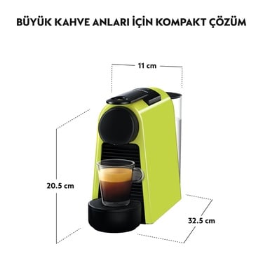  Nespresso D30 Green Essenza Mini Espresso Kahve Makinesi,Yeşil