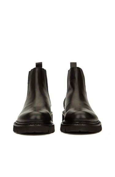  George Hogg Erkek Siyah Deri Chelsea Bot