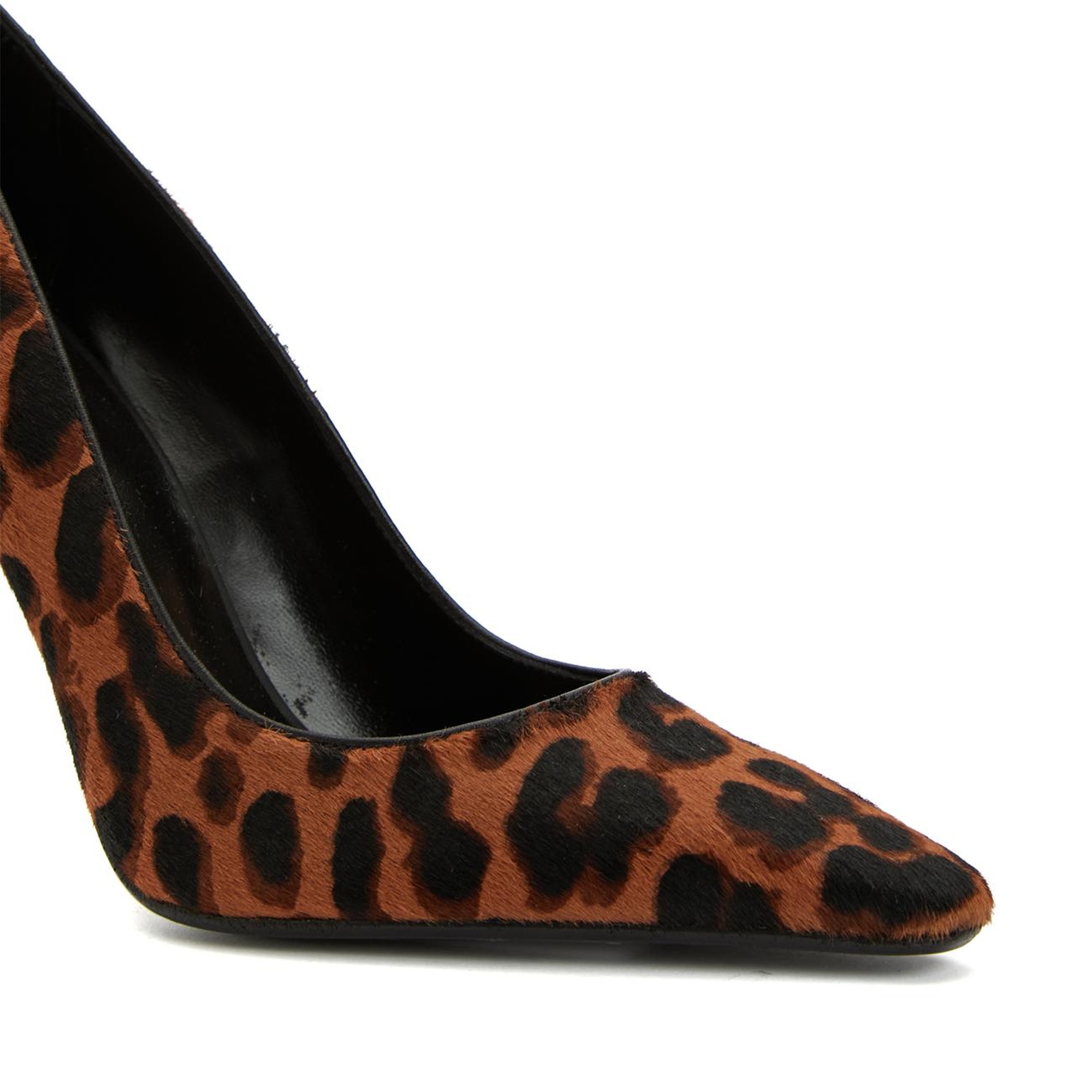 Network Kadın Leopar Desenli Süet Topuklu Ayakkabı