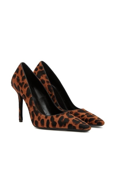  Network Kadın Leopar Desenli Süet Topuklu Ayakkabı