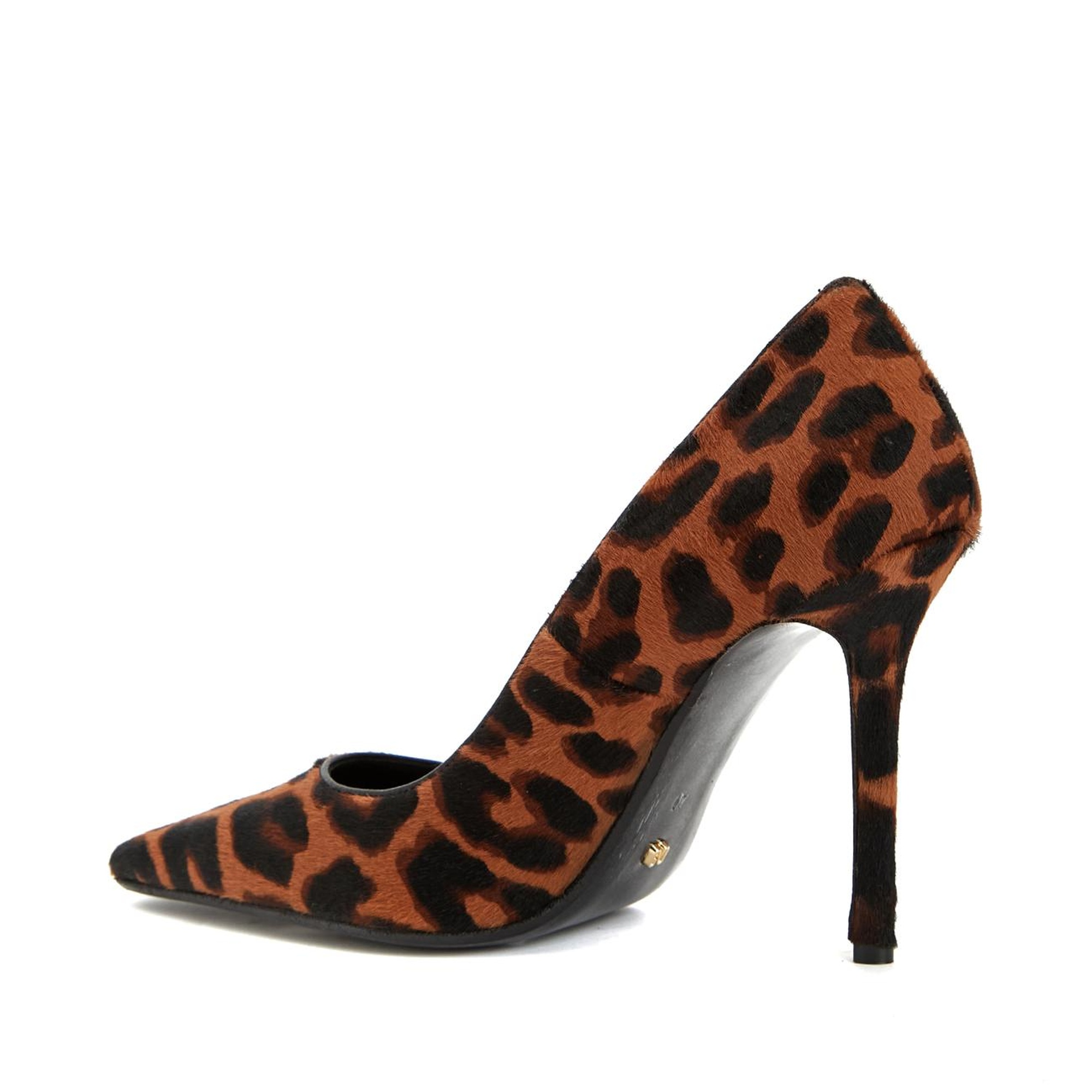 Network Kadın Leopar Desenli Süet Topuklu Ayakkabı
