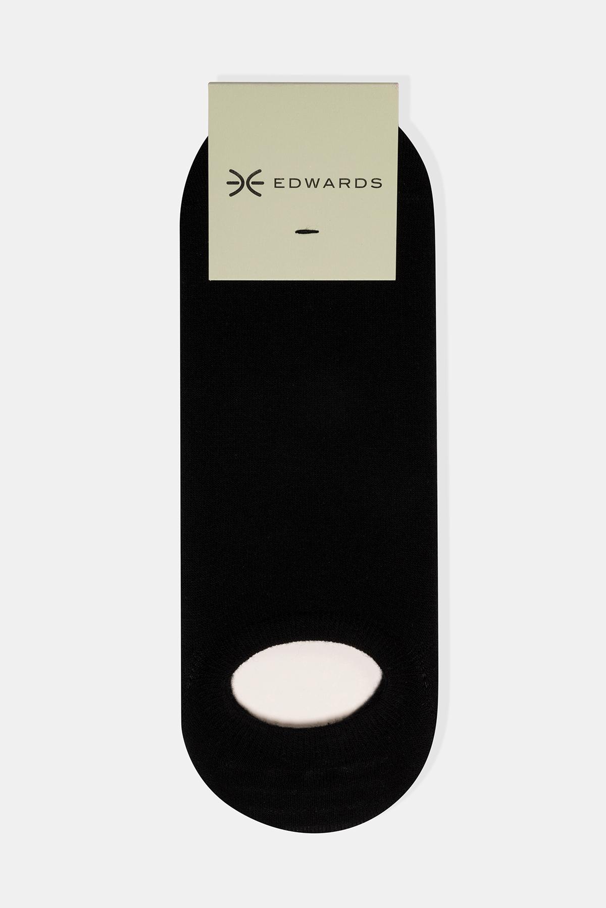  Erkek Siyah Pamuklu Sneaker Çorap