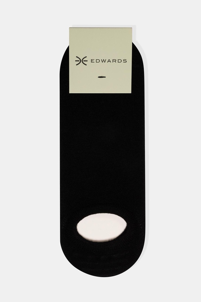  Erkek Siyah Pamuklu Sneaker Çorap