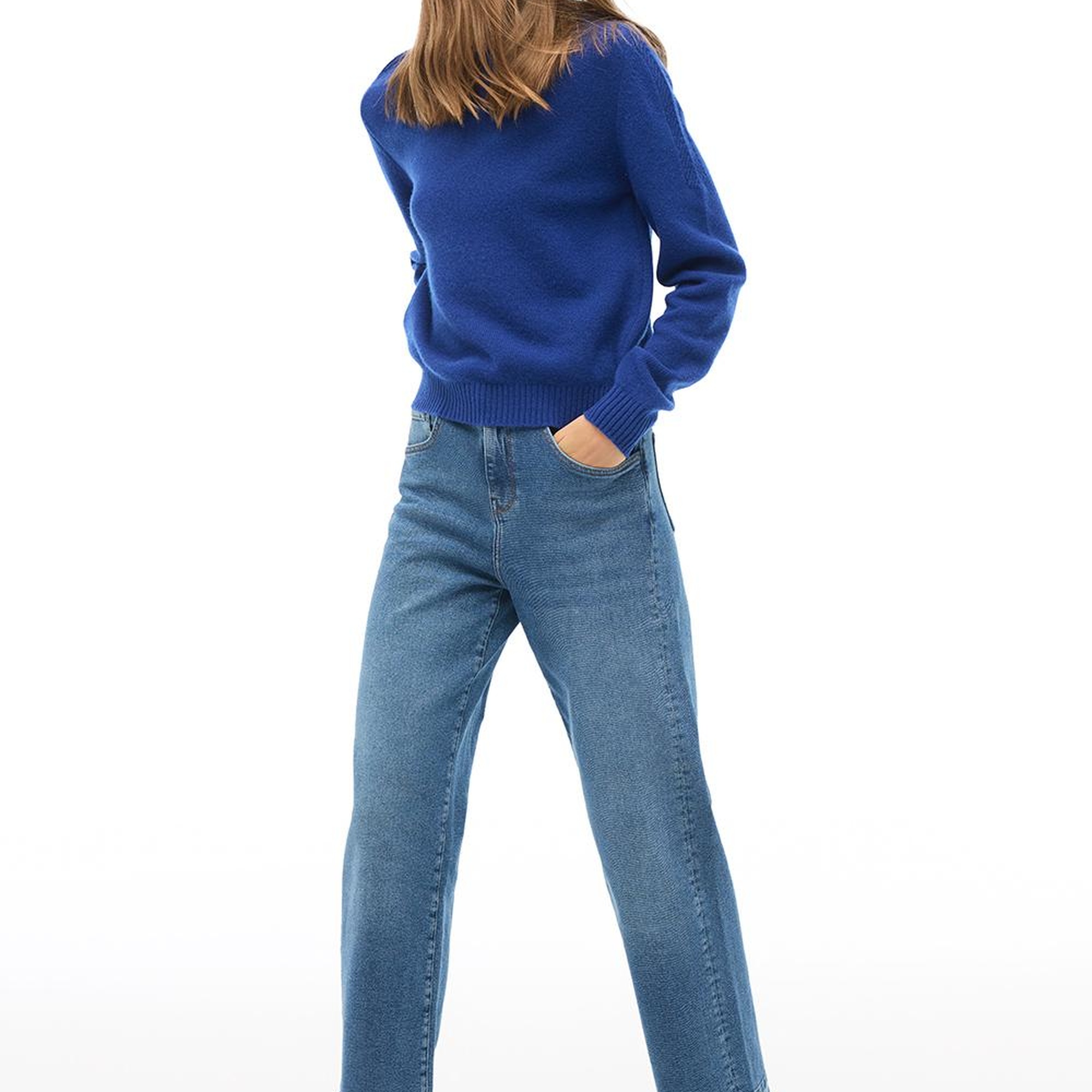 Saks Bisiklet Yaka Triko Kazak