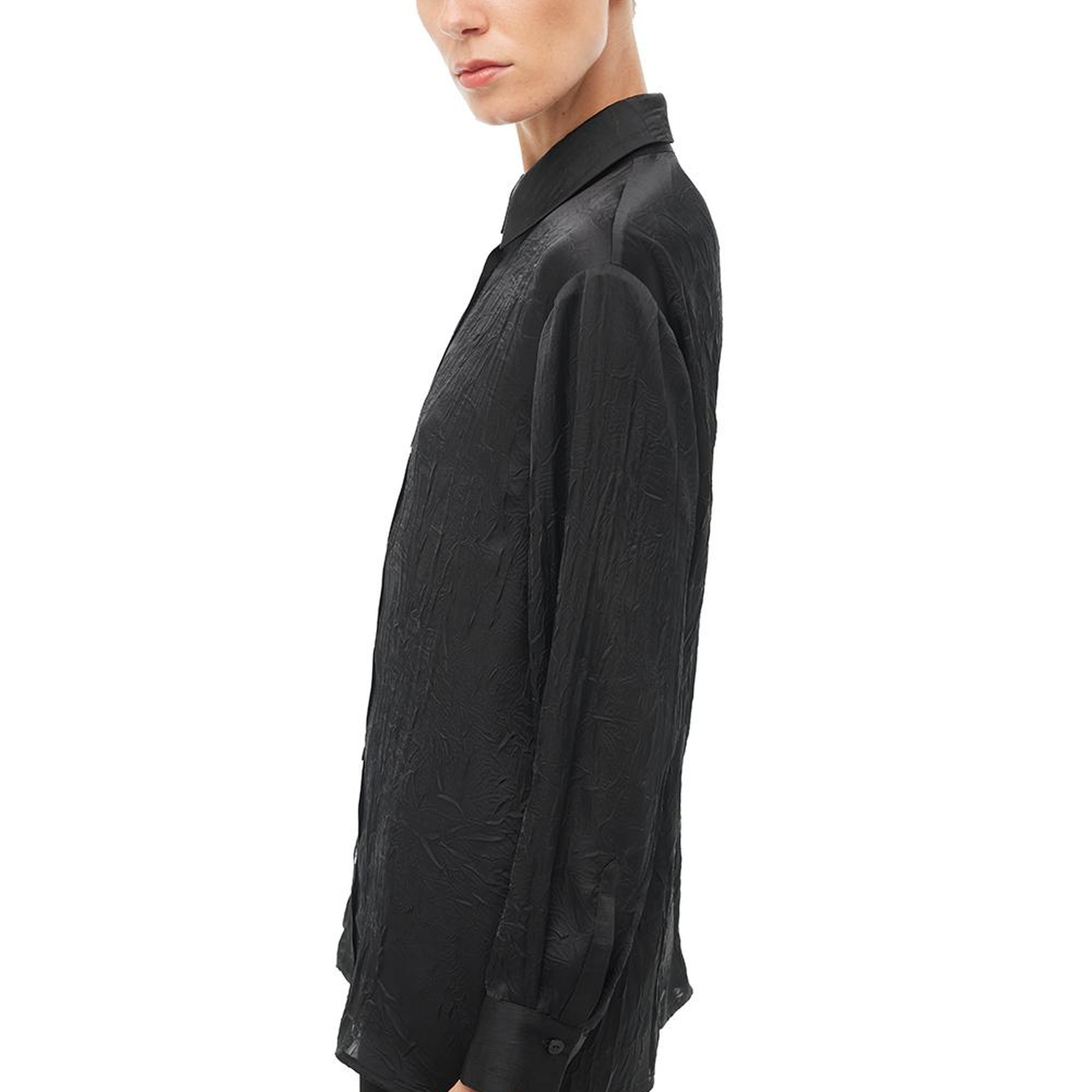 Siyah Jatus Regular Fit Gömlek Yaka Uzun Kol Gomlek