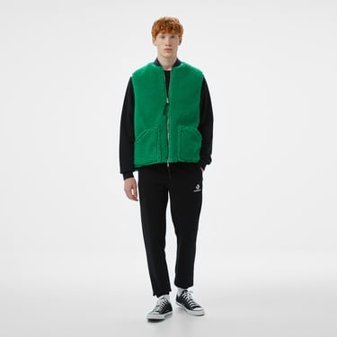  Converse Star Chevron Baskılı Erkek Oversize Fit Siyah Eşofman Altı