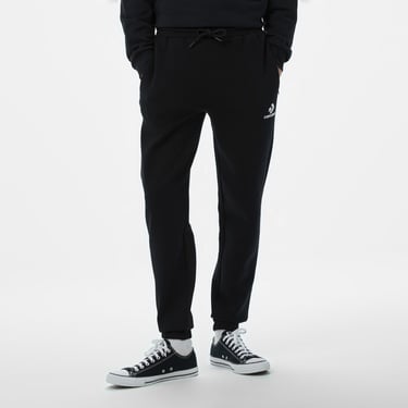  Converse Star Chevron Baskılı Erkek Oversize Fit Siyah Eşofman Altı