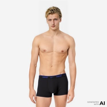  Nike Brief 3' lü Erkek Siyah Boxer