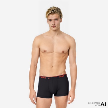  Nike Brief 3' lü Erkek Siyah Boxer