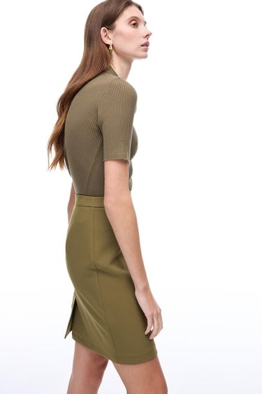  Morningstar Slim Fit Diz Üstü Hakı Etek