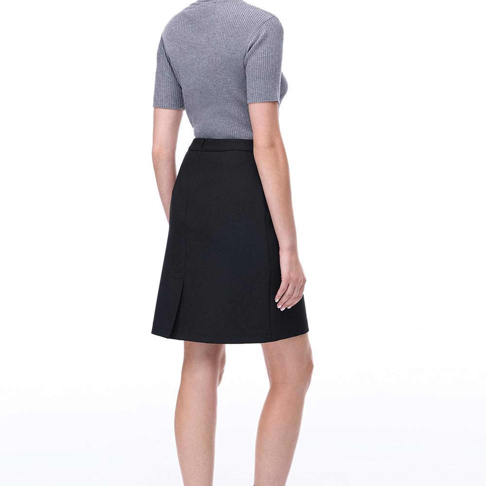 Morningstar Slim Fit Diz Üstü Siyah Etek