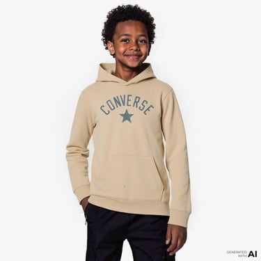  Converse Arch Flc Çocuk Bej Hoodie