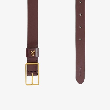  Calvin Klein Square Buckle Loop Kadın Kırmızı Kemer