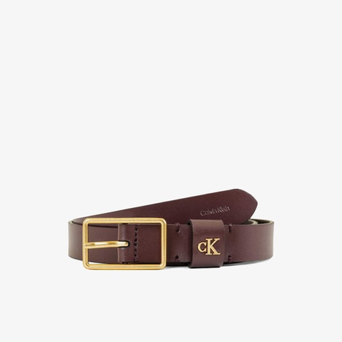  Calvin Klein Square Buckle Loop Kadın Kırmızı Kemer