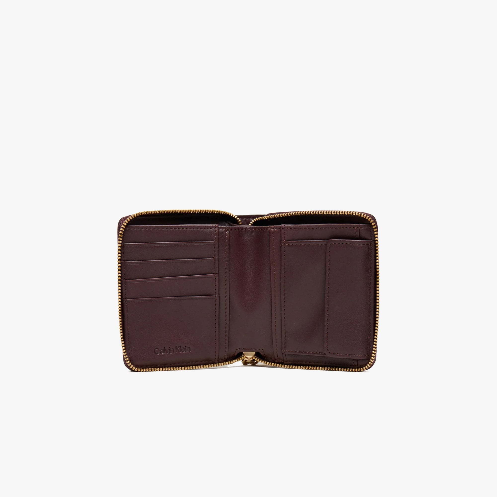 Calvin Klein Hardware Square Zip Around Kadın Kırmızı Cüzdan