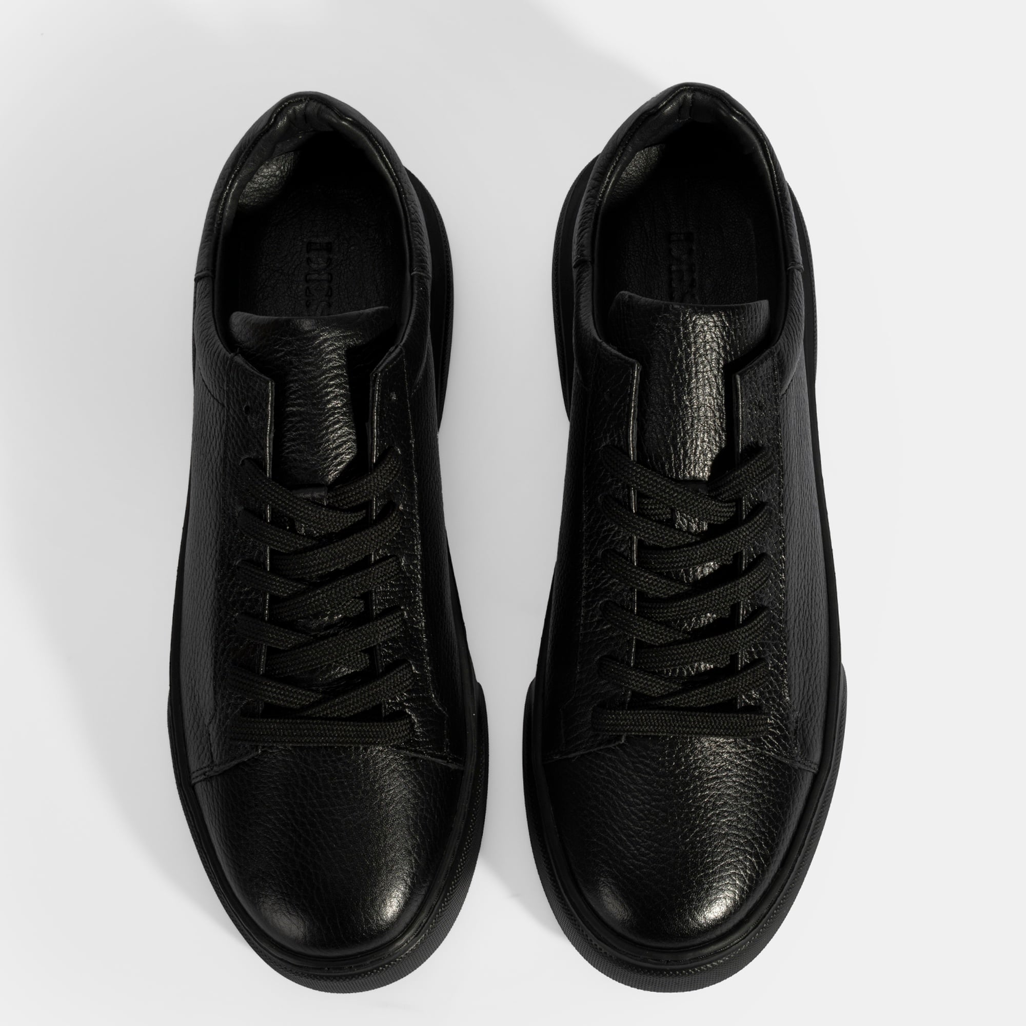 Erkek Siyah Bağcıklı Deri Günlük Ayakkabı