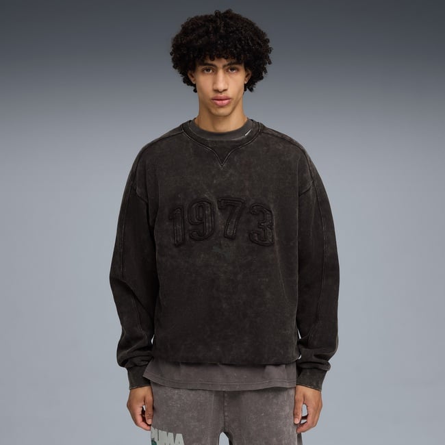  Puma Hoopocalypse Crew Erkek Siyah Basketbol Sweatshirt